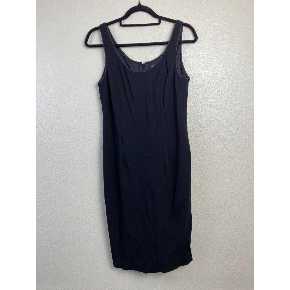 Eileen Fisher Black Sheath Dress Womens sz Small Minimalist Contemporary Neutral
